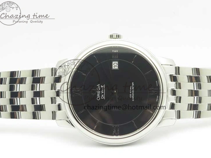 0402 De Ville SS RXW 1:1 Best Edition Black Dial on SS Bracelet A2892 (Free Leather Strap) Sporty 8017
